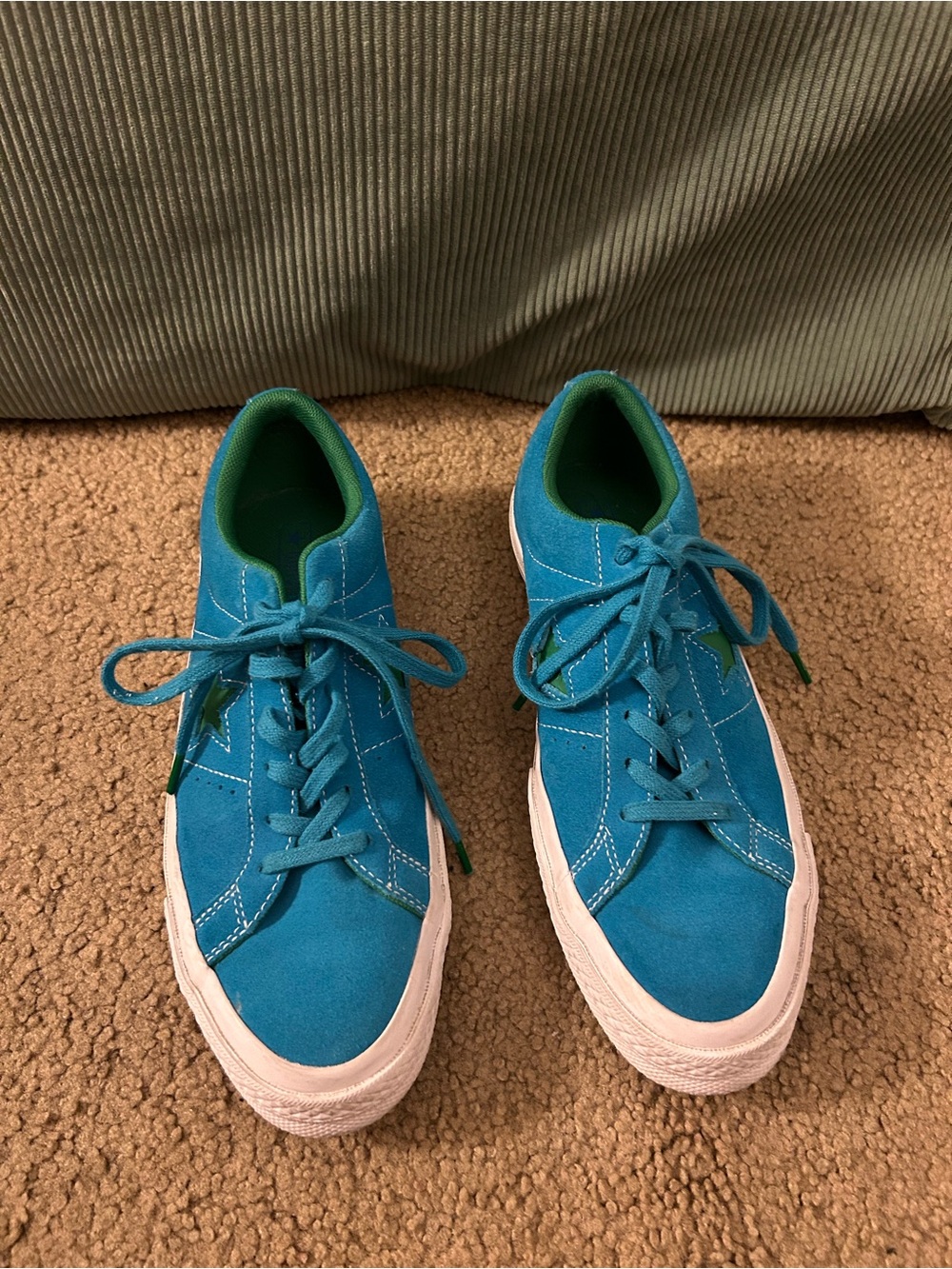Converse One Star Blue Suede Sneakers - Women's Size 8